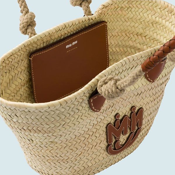 ミュウミュウ★ パルメット トートコピー 5BG206_2DDH_F0A5T_V_ROO